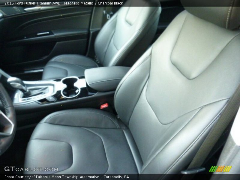 Magnetic Metallic / Charcoal Black 2015 Ford Fusion Titanium AWD