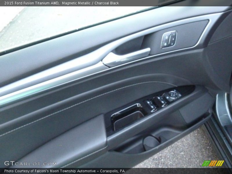 Magnetic Metallic / Charcoal Black 2015 Ford Fusion Titanium AWD