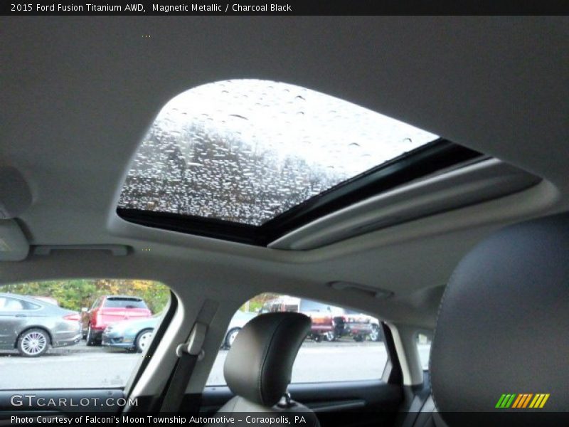 Magnetic Metallic / Charcoal Black 2015 Ford Fusion Titanium AWD