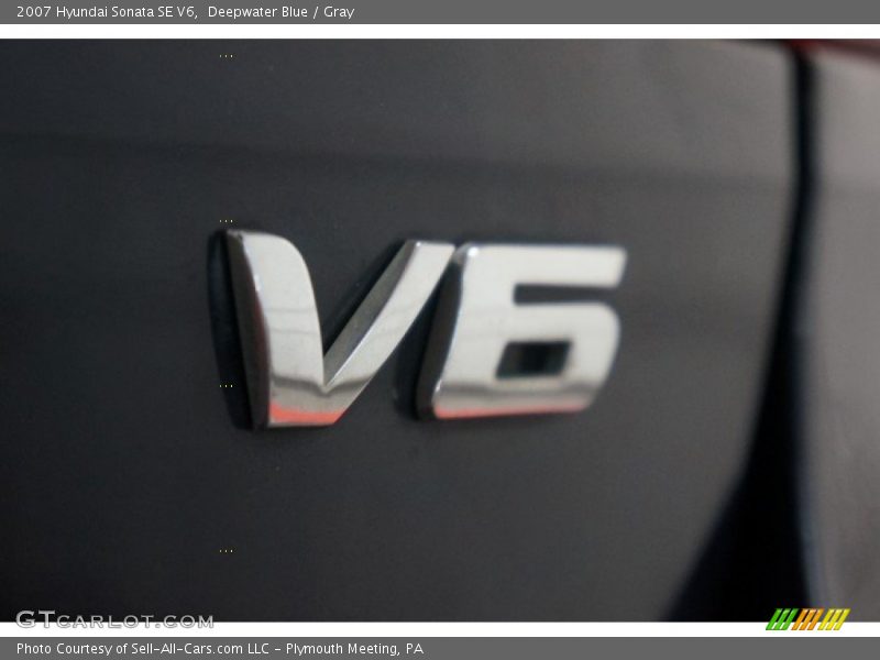 Deepwater Blue / Gray 2007 Hyundai Sonata SE V6