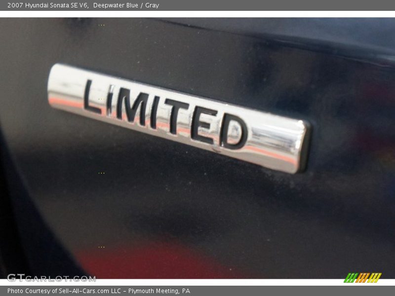 Deepwater Blue / Gray 2007 Hyundai Sonata SE V6