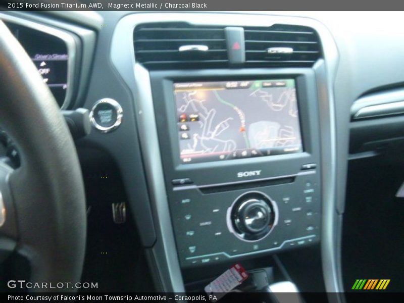 Magnetic Metallic / Charcoal Black 2015 Ford Fusion Titanium AWD