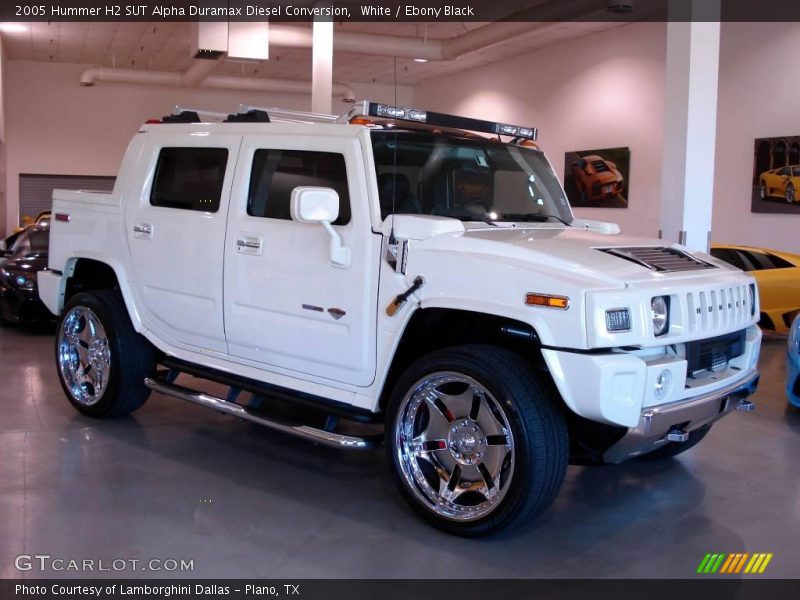 White / Ebony Black 2005 Hummer H2 SUT Alpha Duramax Diesel Conversion