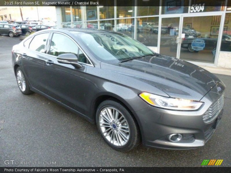 Magnetic Metallic / Charcoal Black 2015 Ford Fusion SE