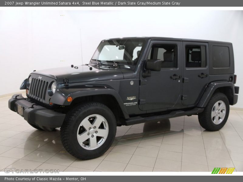 Steel Blue Metallic / Dark Slate Gray/Medium Slate Gray 2007 Jeep Wrangler Unlimited Sahara 4x4