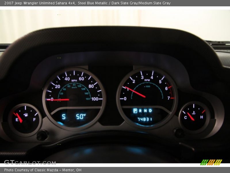 Steel Blue Metallic / Dark Slate Gray/Medium Slate Gray 2007 Jeep Wrangler Unlimited Sahara 4x4