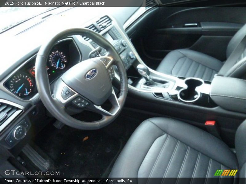 Magnetic Metallic / Charcoal Black 2015 Ford Fusion SE