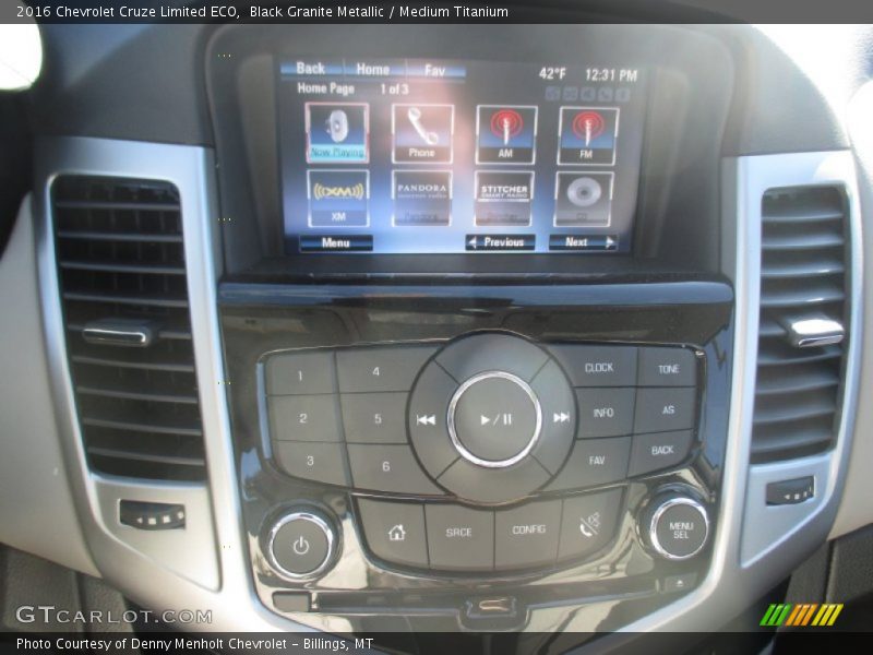 Black Granite Metallic / Medium Titanium 2016 Chevrolet Cruze Limited ECO