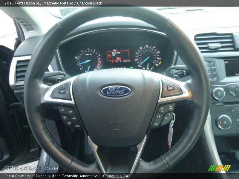 Magnetic Metallic / Charcoal Black 2015 Ford Fusion SE