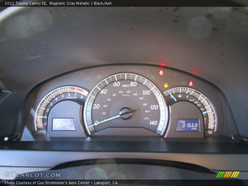 Magnetic Gray Metallic / Black/Ash 2012 Toyota Camry SE