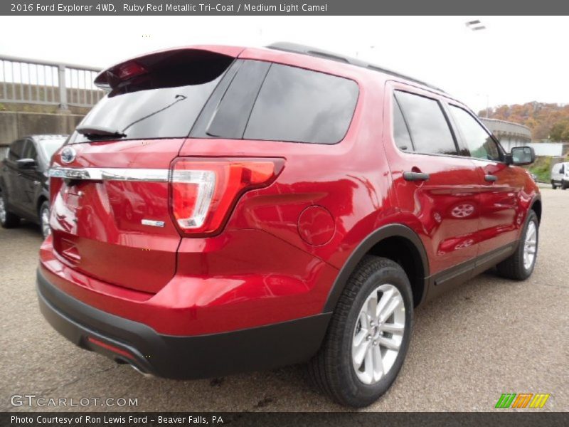 Ruby Red Metallic Tri-Coat / Medium Light Camel 2016 Ford Explorer 4WD
