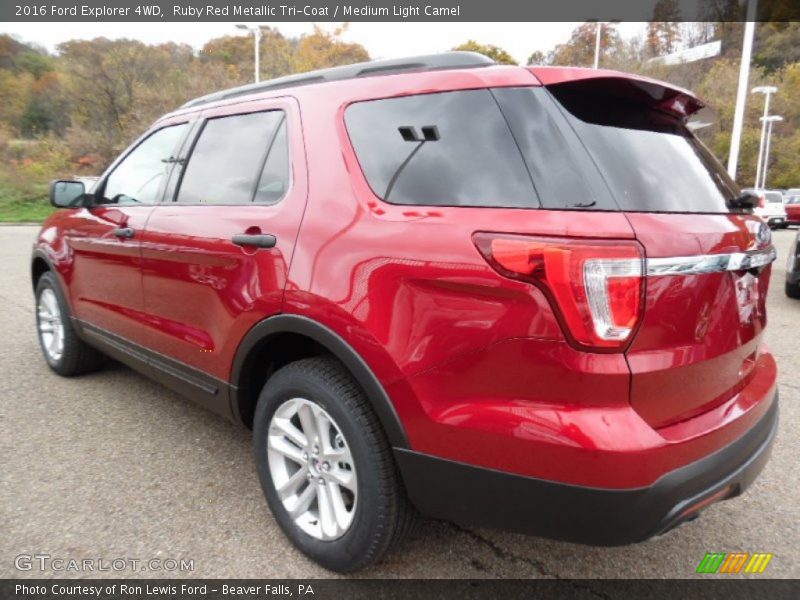 Ruby Red Metallic Tri-Coat / Medium Light Camel 2016 Ford Explorer 4WD