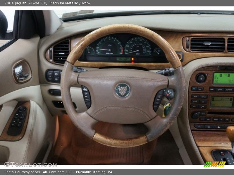 Platinum Metallic / Ivory 2004 Jaguar S-Type 3.0