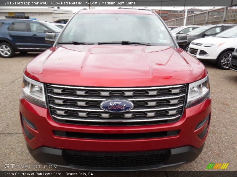Ruby Red Metallic Tri-Coat / Medium Light Camel 2016 Ford Explorer 4WD