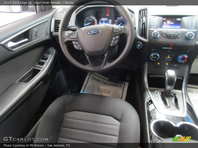 Ingot Silver Metallic / Ebony 2015 Ford Edge SE