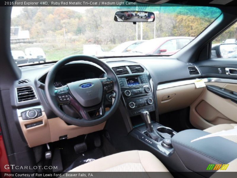 Ruby Red Metallic Tri-Coat / Medium Light Camel 2016 Ford Explorer 4WD
