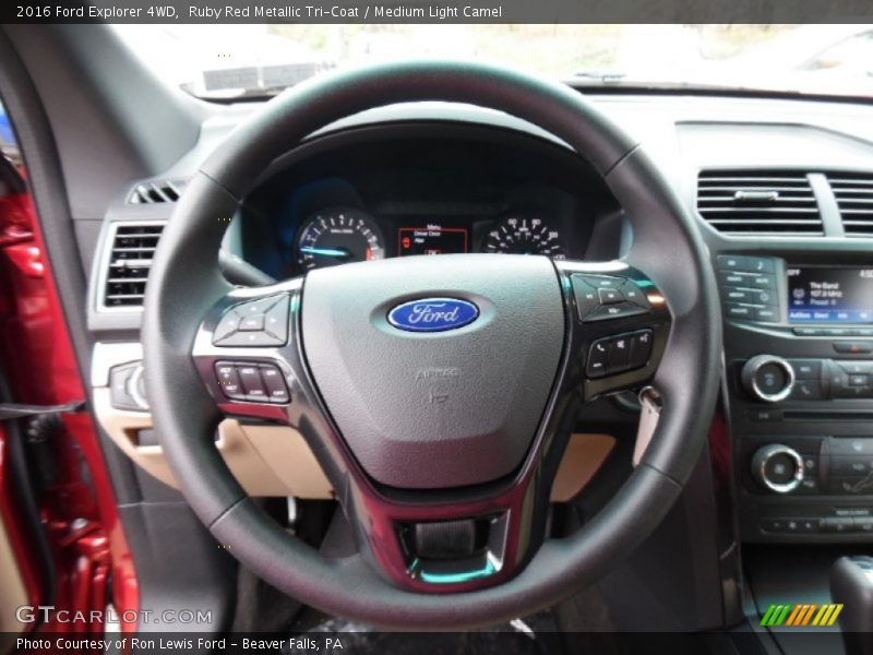 Ruby Red Metallic Tri-Coat / Medium Light Camel 2016 Ford Explorer 4WD