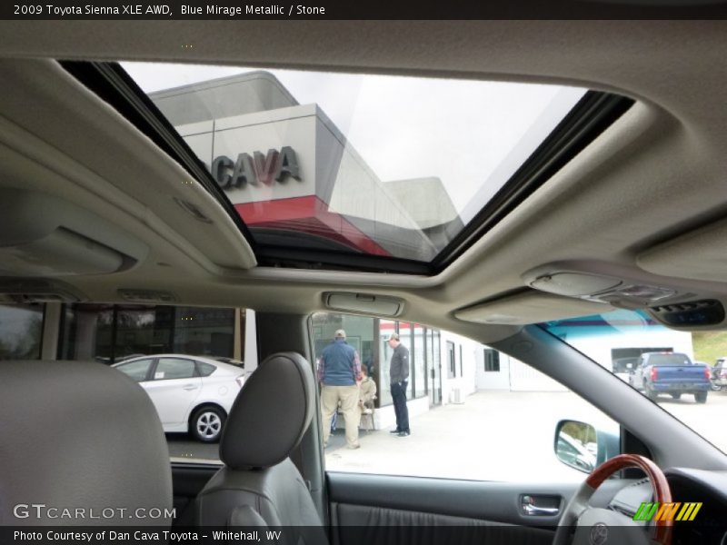 Blue Mirage Metallic / Stone 2009 Toyota Sienna XLE AWD