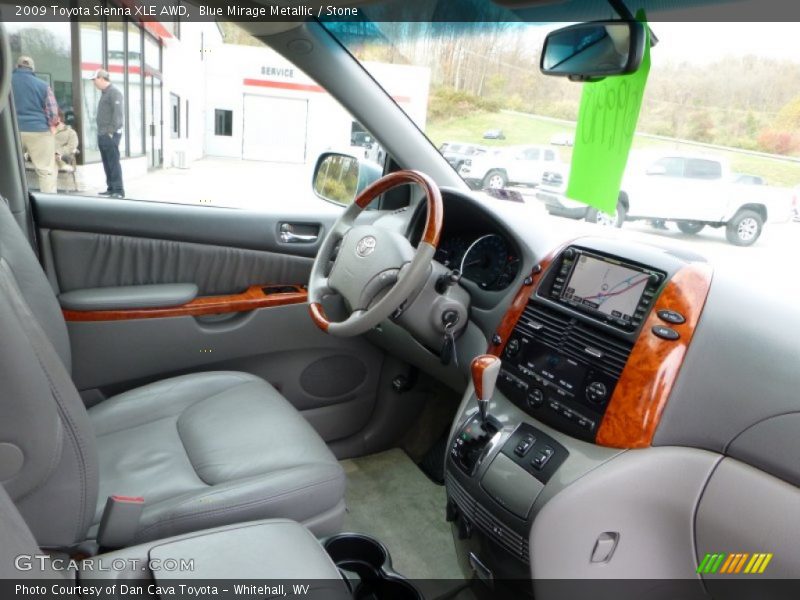 Blue Mirage Metallic / Stone 2009 Toyota Sienna XLE AWD