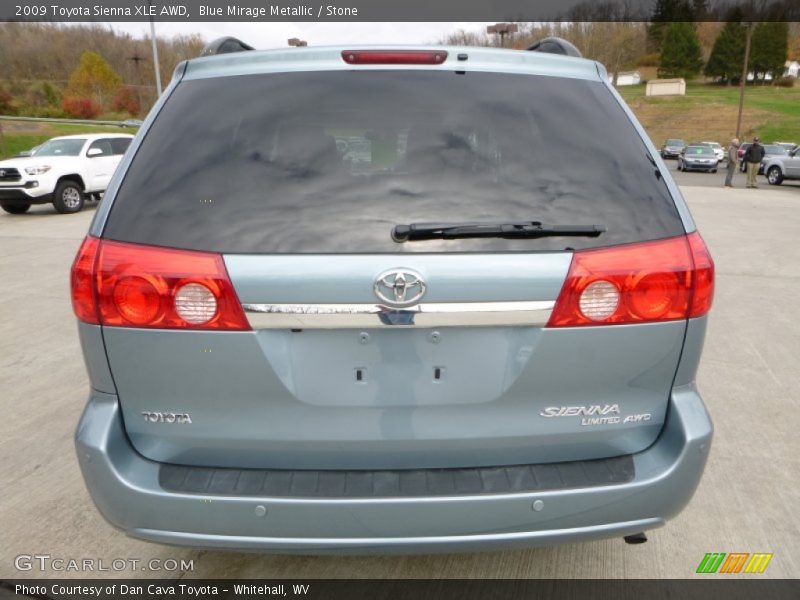 Blue Mirage Metallic / Stone 2009 Toyota Sienna XLE AWD