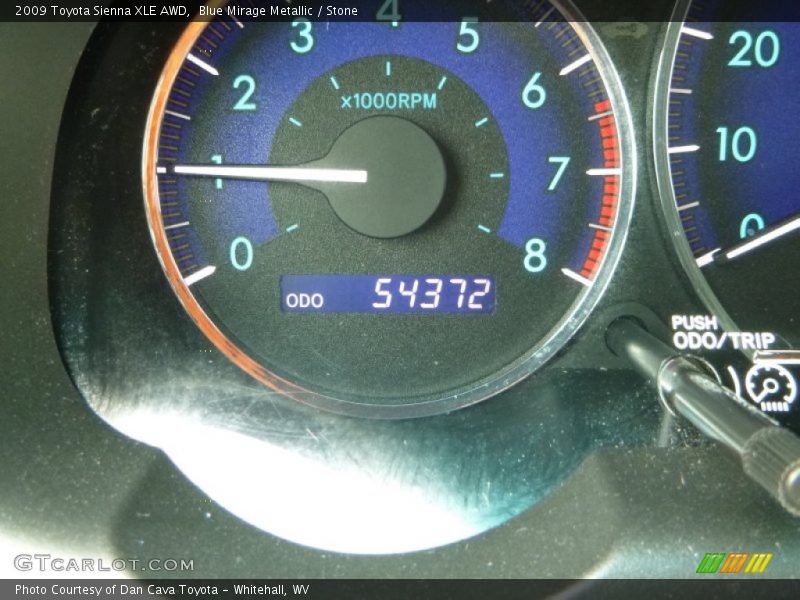 Blue Mirage Metallic / Stone 2009 Toyota Sienna XLE AWD