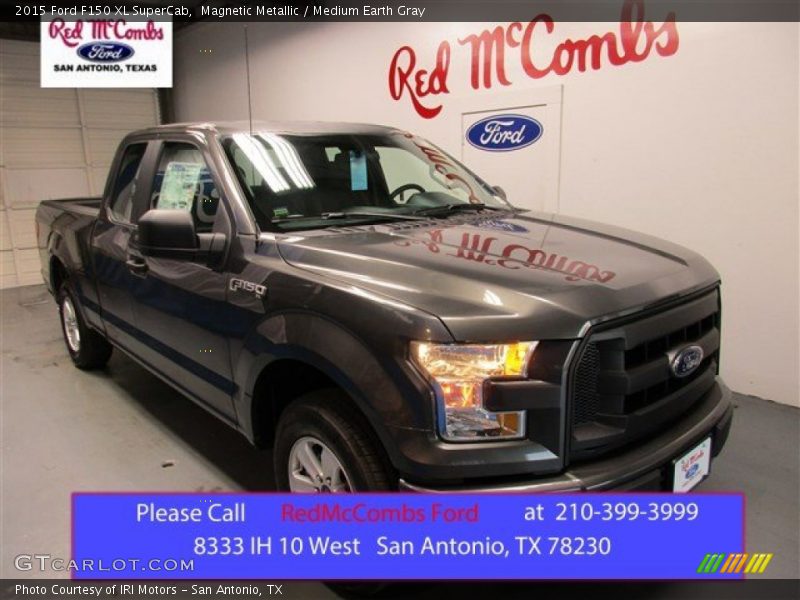 Magnetic Metallic / Medium Earth Gray 2015 Ford F150 XL SuperCab