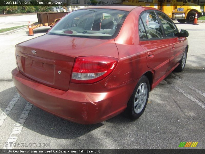 Cinnamon / Gray 2003 Kia Rio Sedan