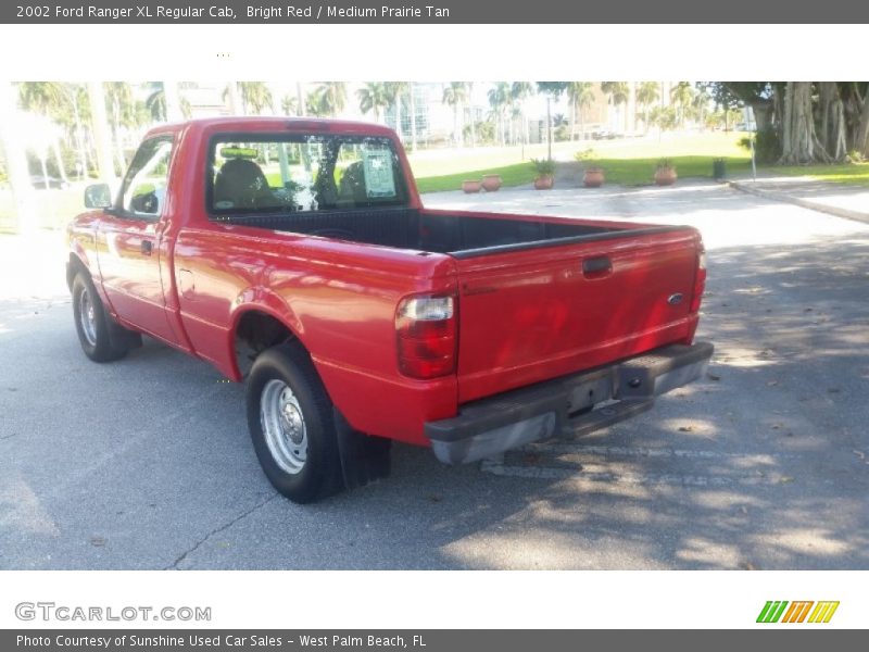 Bright Red / Medium Prairie Tan 2002 Ford Ranger XL Regular Cab