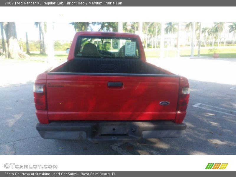 Bright Red / Medium Prairie Tan 2002 Ford Ranger XL Regular Cab