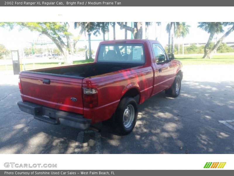 Bright Red / Medium Prairie Tan 2002 Ford Ranger XL Regular Cab