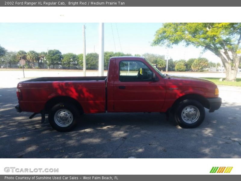 Bright Red / Medium Prairie Tan 2002 Ford Ranger XL Regular Cab