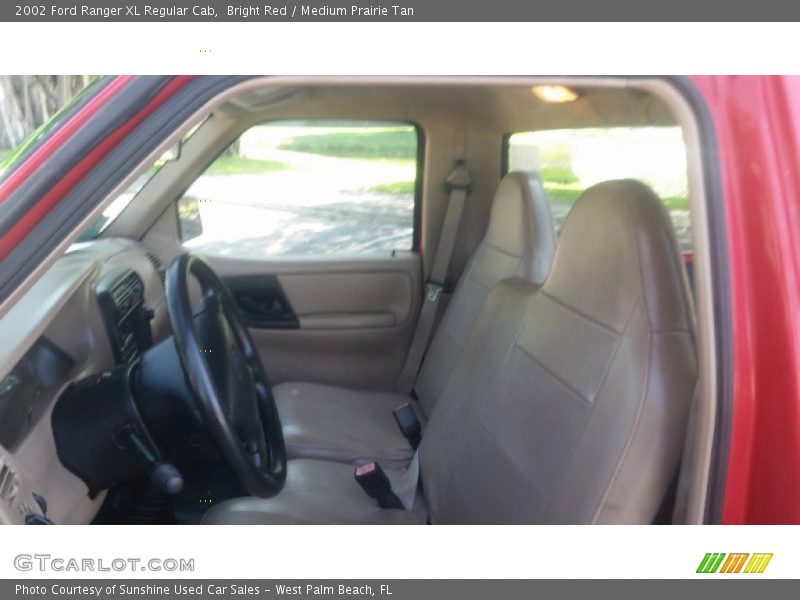 Bright Red / Medium Prairie Tan 2002 Ford Ranger XL Regular Cab