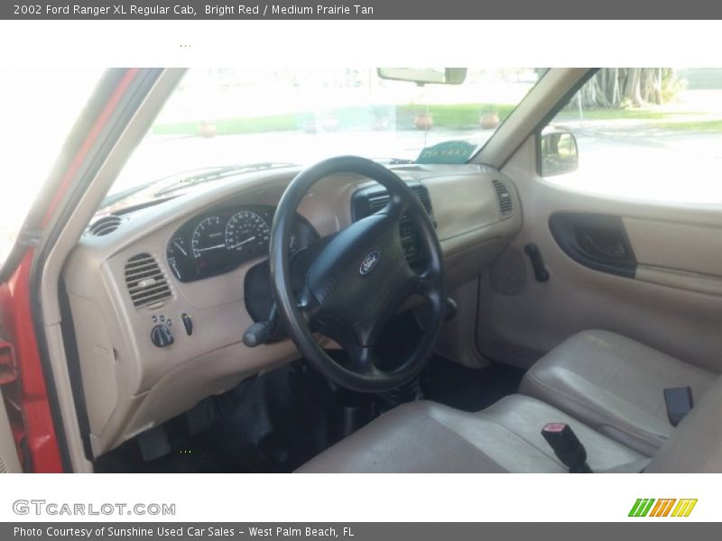 Bright Red / Medium Prairie Tan 2002 Ford Ranger XL Regular Cab