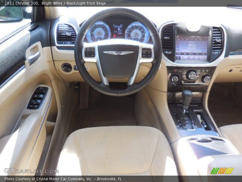 Bright White / Black/Light Frost Beige 2011 Chrysler 300