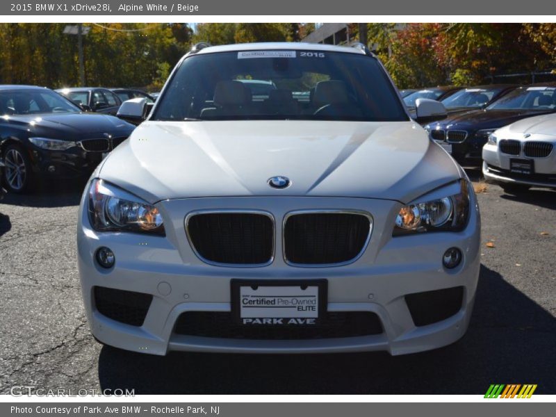 Alpine White / Beige 2015 BMW X1 xDrive28i