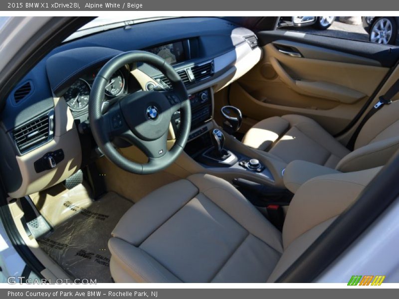 Alpine White / Beige 2015 BMW X1 xDrive28i