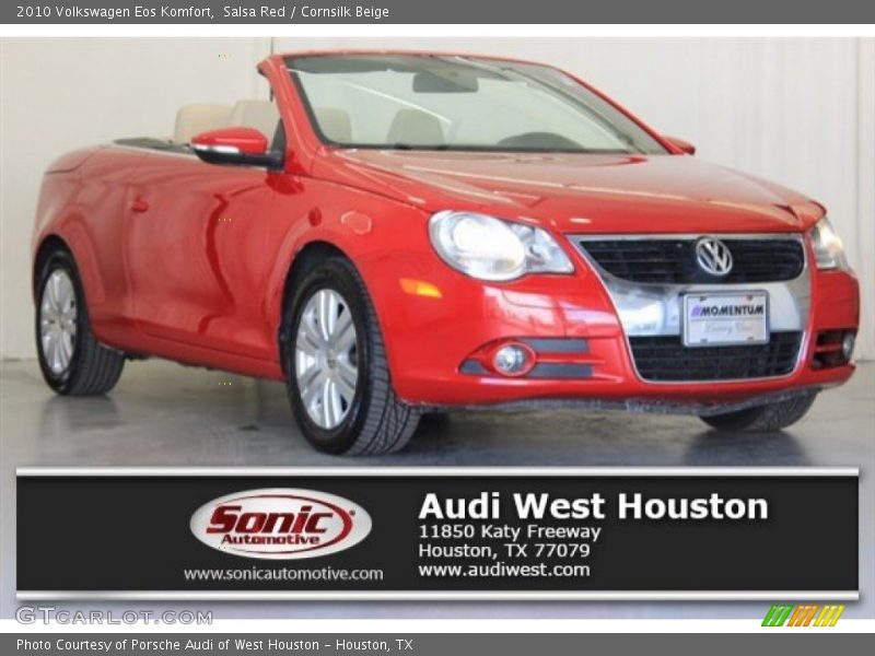 Salsa Red / Cornsilk Beige 2010 Volkswagen Eos Komfort