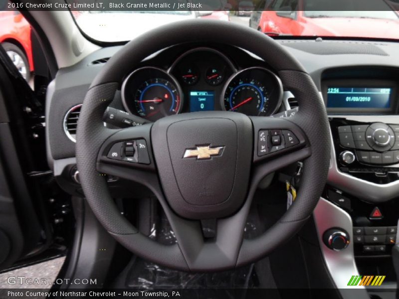 Black Granite Metallic / Jet Black 2016 Chevrolet Cruze Limited LT