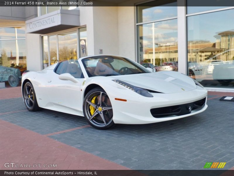Bianco Avus (White) / Cuoio 2014 Ferrari 458 Italia