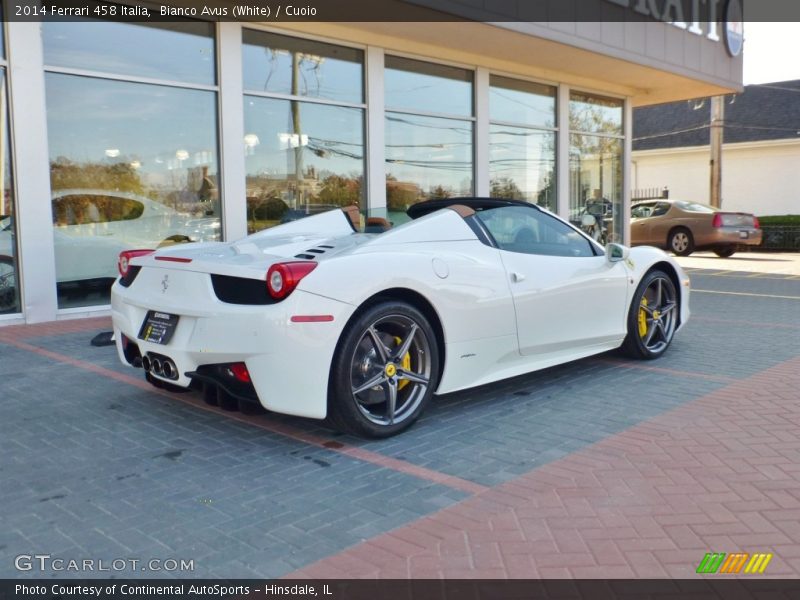 Bianco Avus (White) / Cuoio 2014 Ferrari 458 Italia