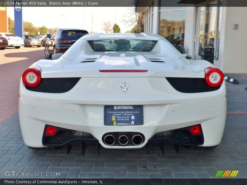 Bianco Avus (White) / Cuoio 2014 Ferrari 458 Italia