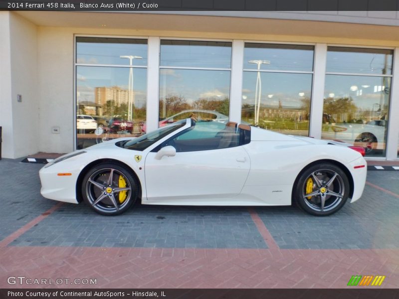 Bianco Avus (White) / Cuoio 2014 Ferrari 458 Italia