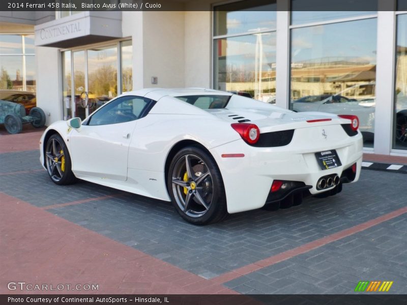 Bianco Avus (White) / Cuoio 2014 Ferrari 458 Italia