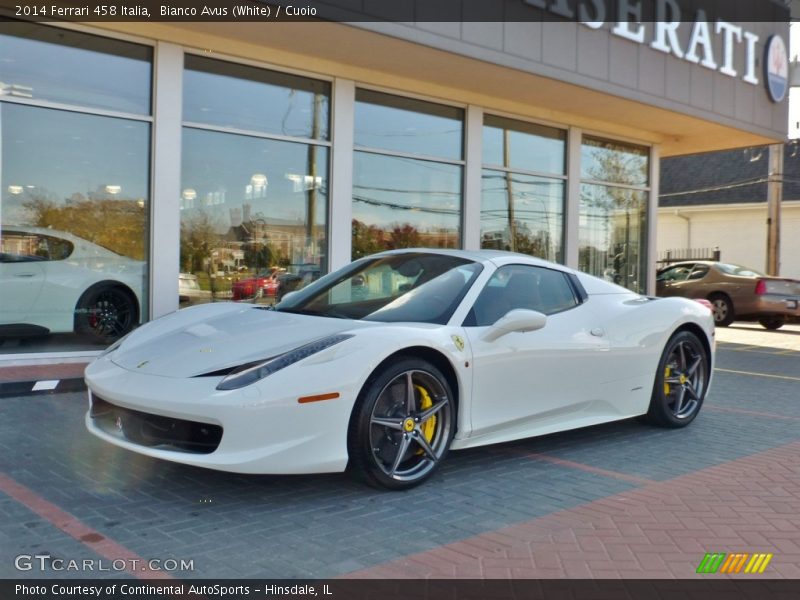 Bianco Avus (White) / Cuoio 2014 Ferrari 458 Italia