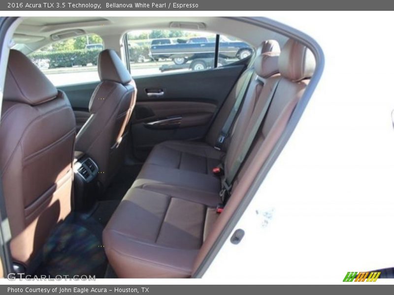 Rear Seat of 2016 TLX 3.5 Technology