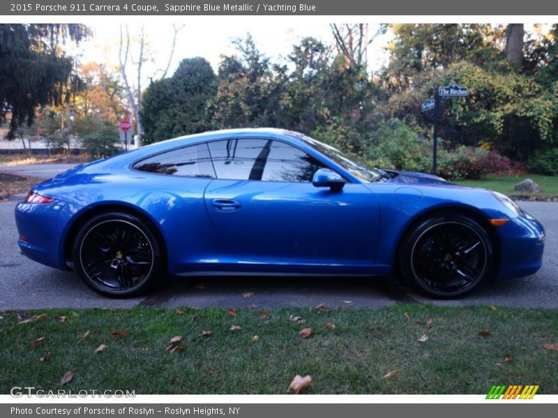 Sapphire Blue Metallic / Yachting Blue 2015 Porsche 911 Carrera 4 Coupe