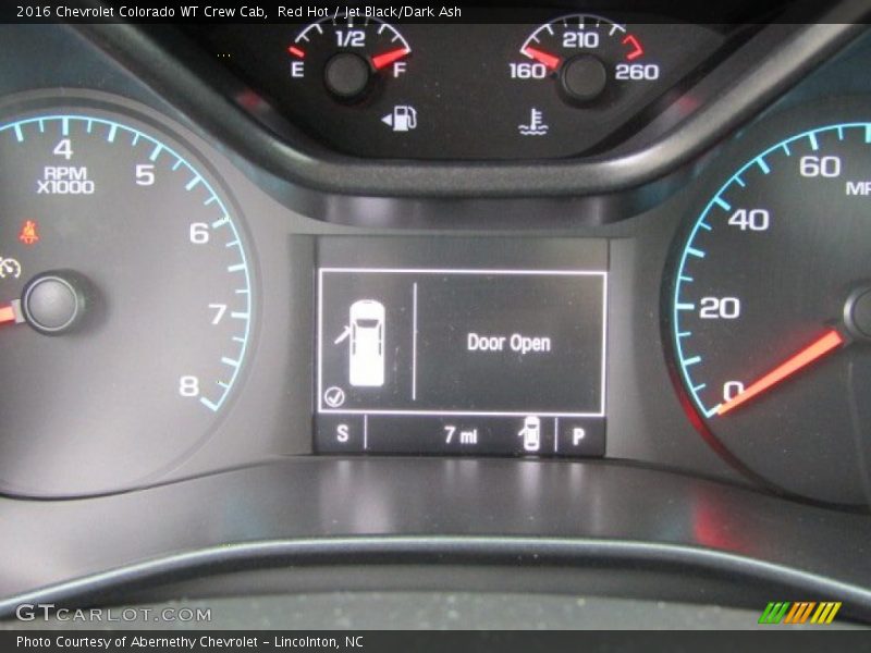 Red Hot / Jet Black/Dark Ash 2016 Chevrolet Colorado WT Crew Cab