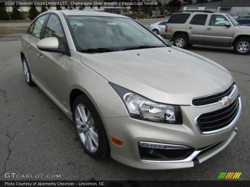 Champagne Silver Metallic / Cocoa/Light Neutral 2016 Chevrolet Cruze Limited LTZ