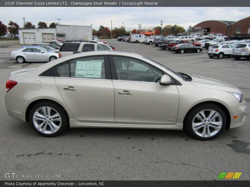 Champagne Silver Metallic / Cocoa/Light Neutral 2016 Chevrolet Cruze Limited LTZ