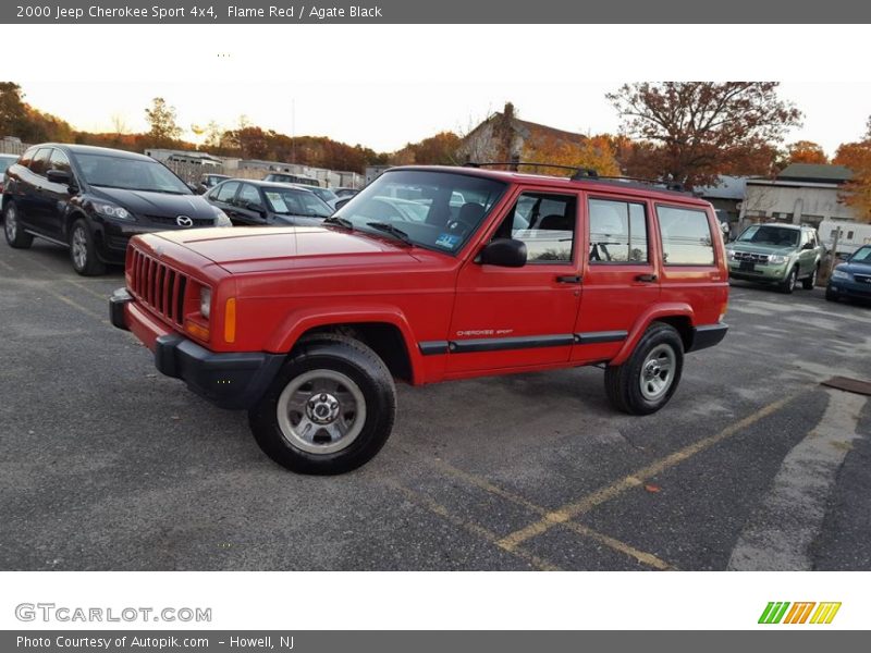 Flame Red / Agate Black 2000 Jeep Cherokee Sport 4x4